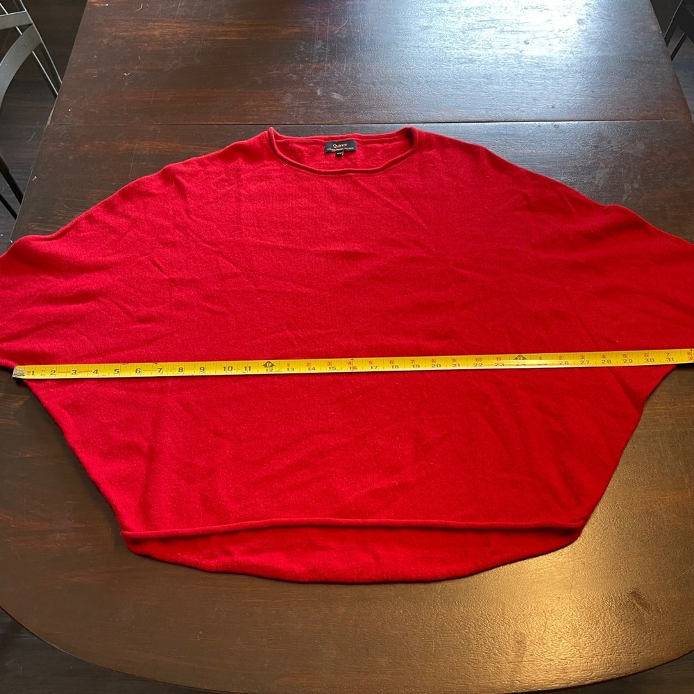 Quince Mongolian Cashmere Batwing Sweater Varsity Red S/M LB128012-STIEC01 - Picture 4 of 8